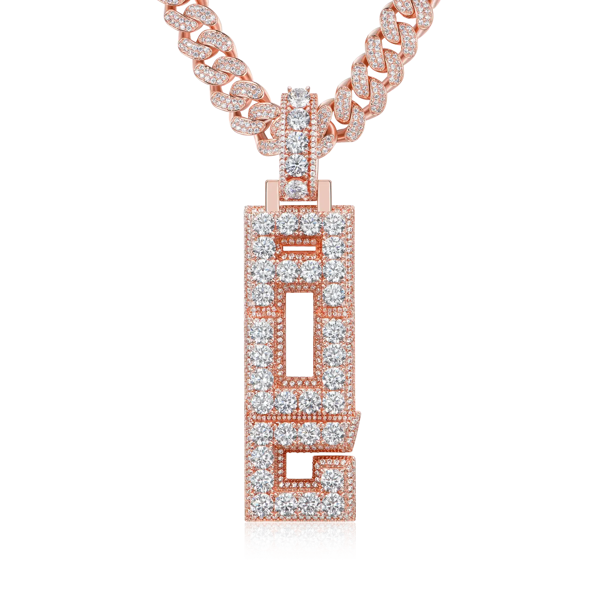 Custom Radiant Layers Vertical Letter Pendant