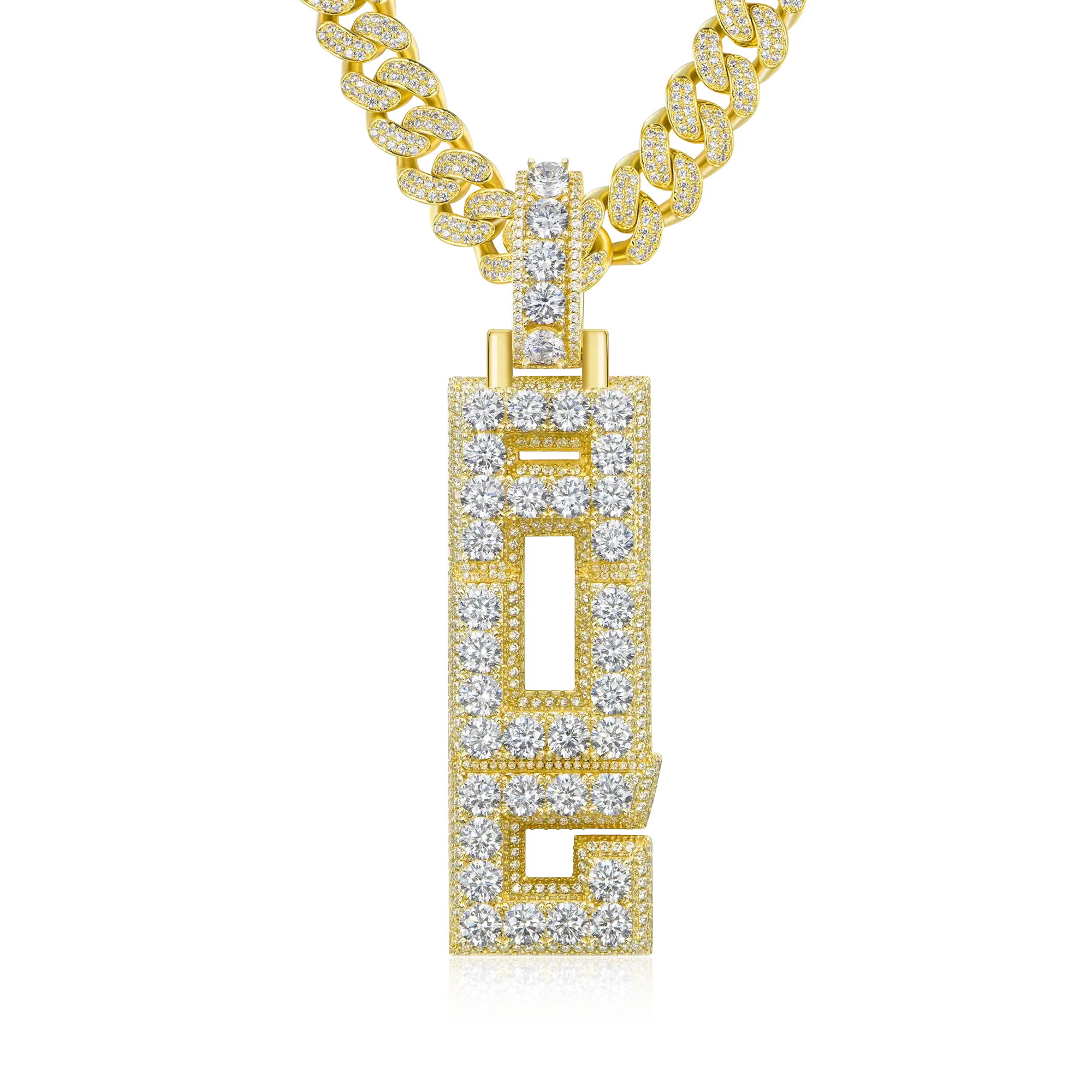 Custom Radiant Layers Vertical Letter Pendant
