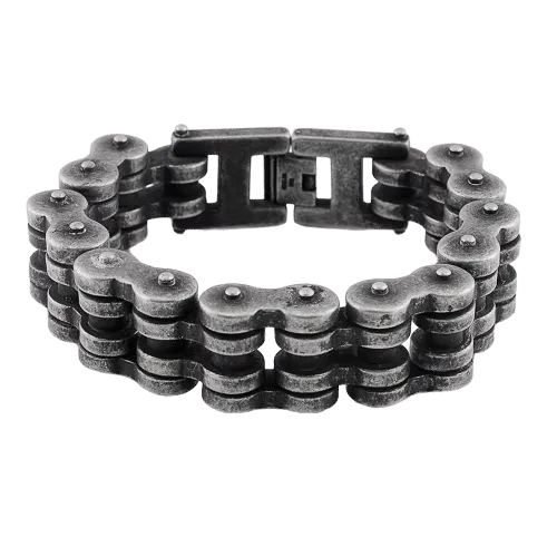 Cycolinks Retro Rustic Silver Bike Chain Bracelet
