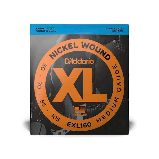 D'Addario, EXL160, 50-105 Medium, Long Scale, XL Nickel Bass Strings