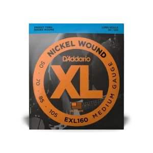 D'Addario, EXL160, 50-105 Medium, Long Scale, XL Nickel Bass Strings