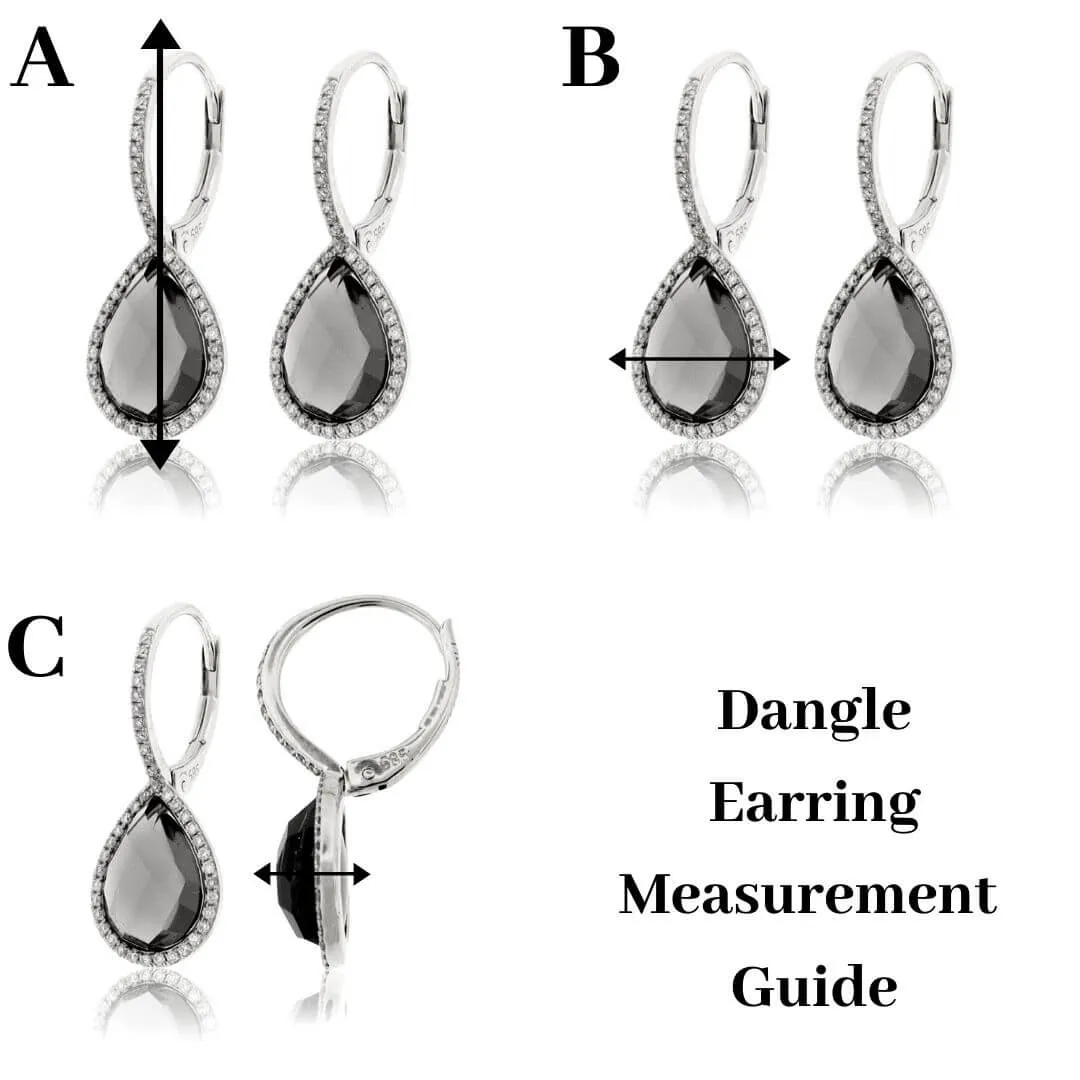 Dangle Sun Outline Diamond Earrings