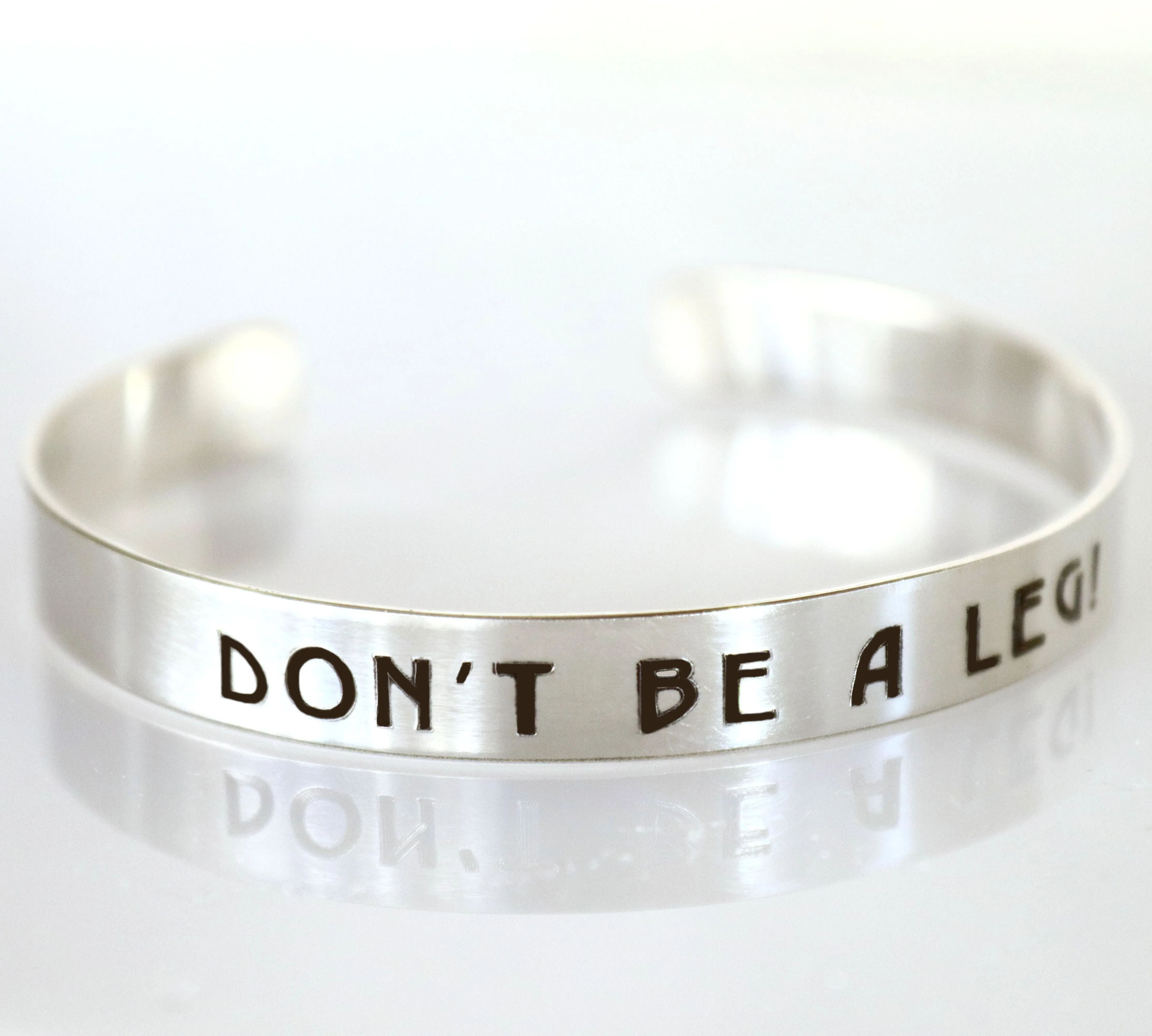 Deep Engraving Sterling Silver bangle Personalized Cuff bracelet men / women