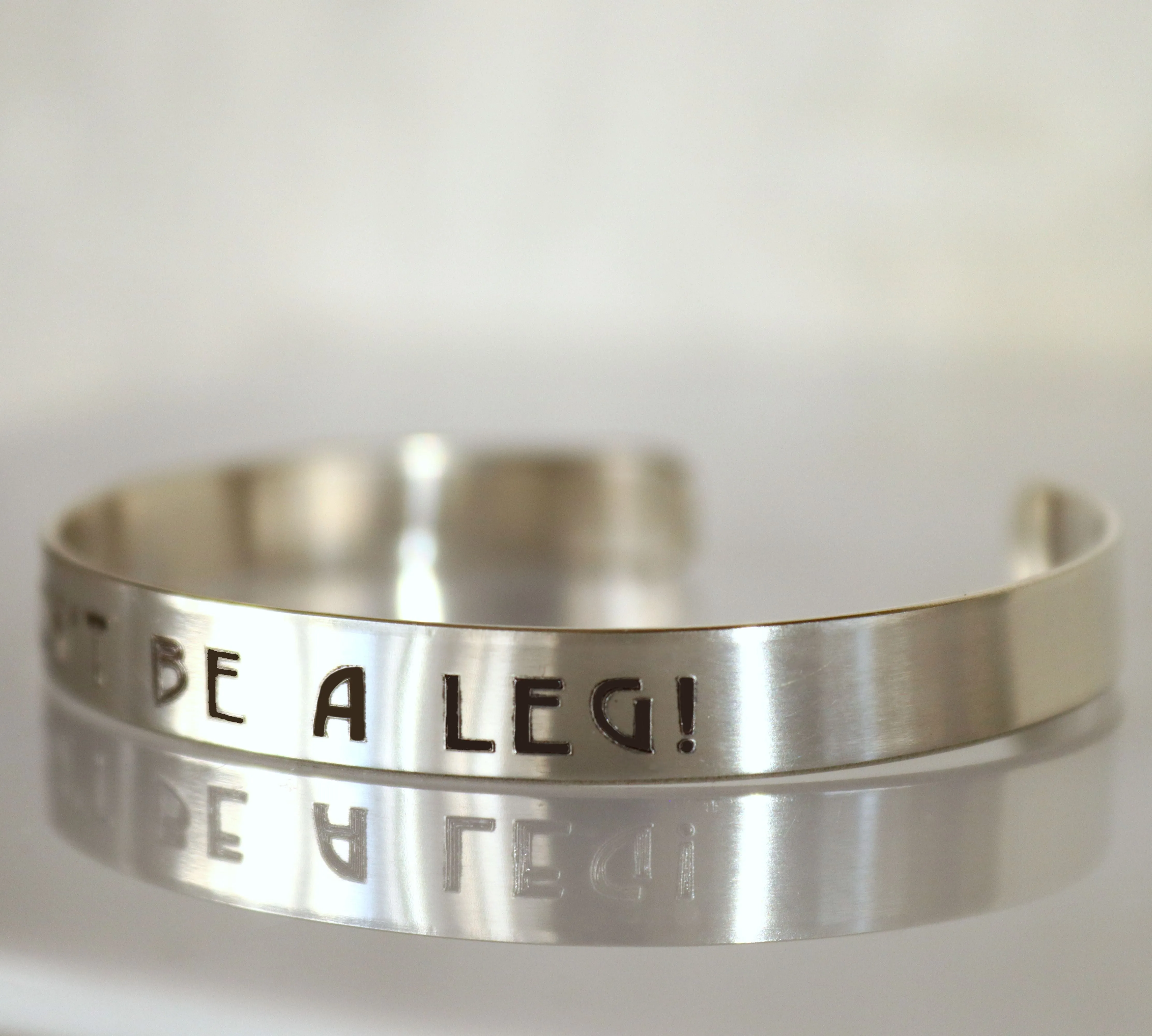 Deep Engraving Sterling Silver bangle Personalized Cuff bracelet men / women