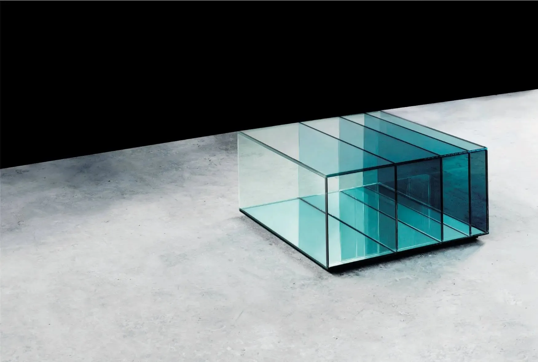 Deep Sea Low Glass Table