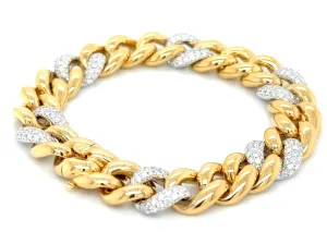 Diamond 2.74CT T.W. Cuban Link Bracelet Gold