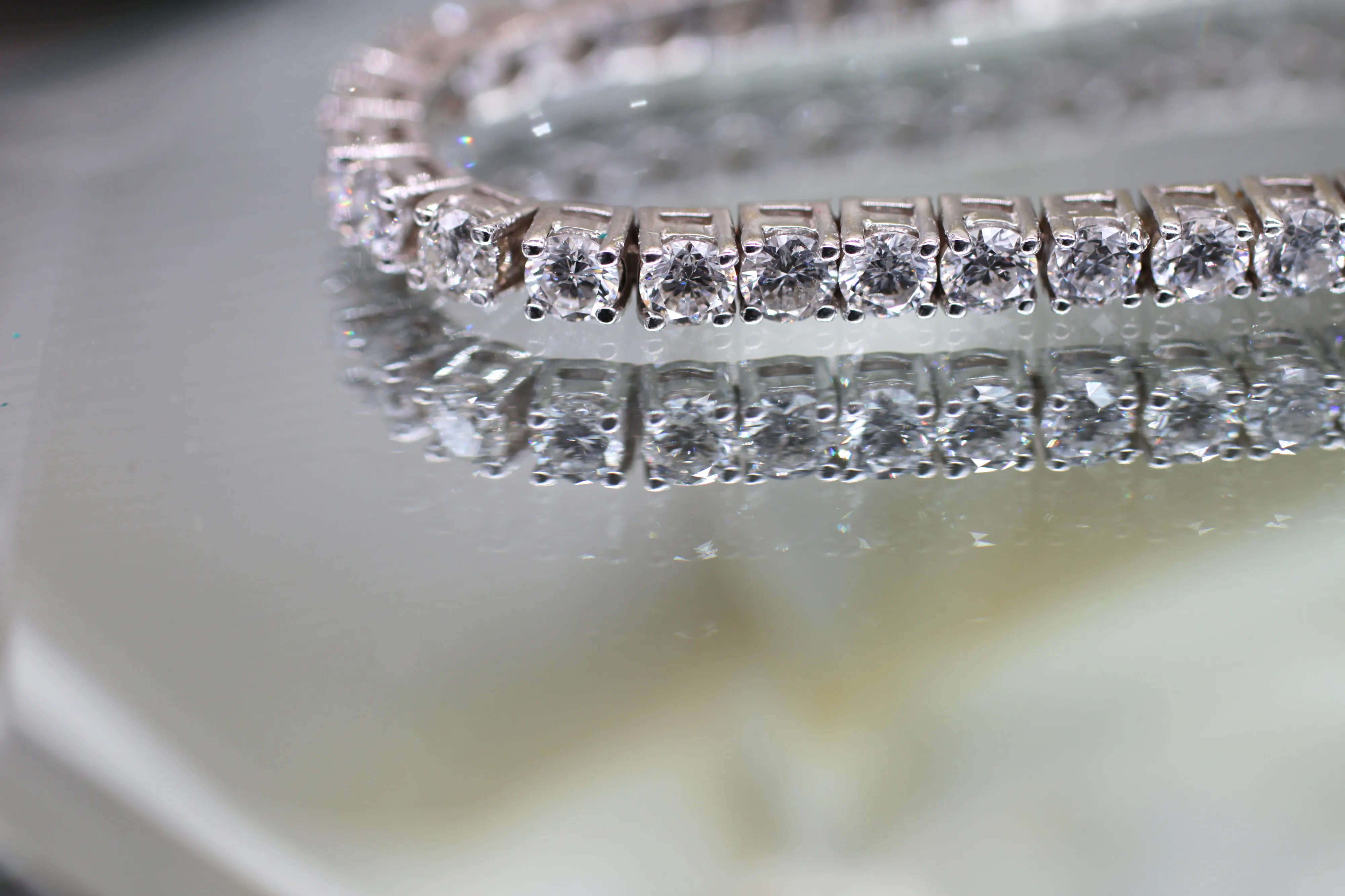Diamond Line Tennis Bracelet (Natural AAAA Diamonds 6.37 ct)
