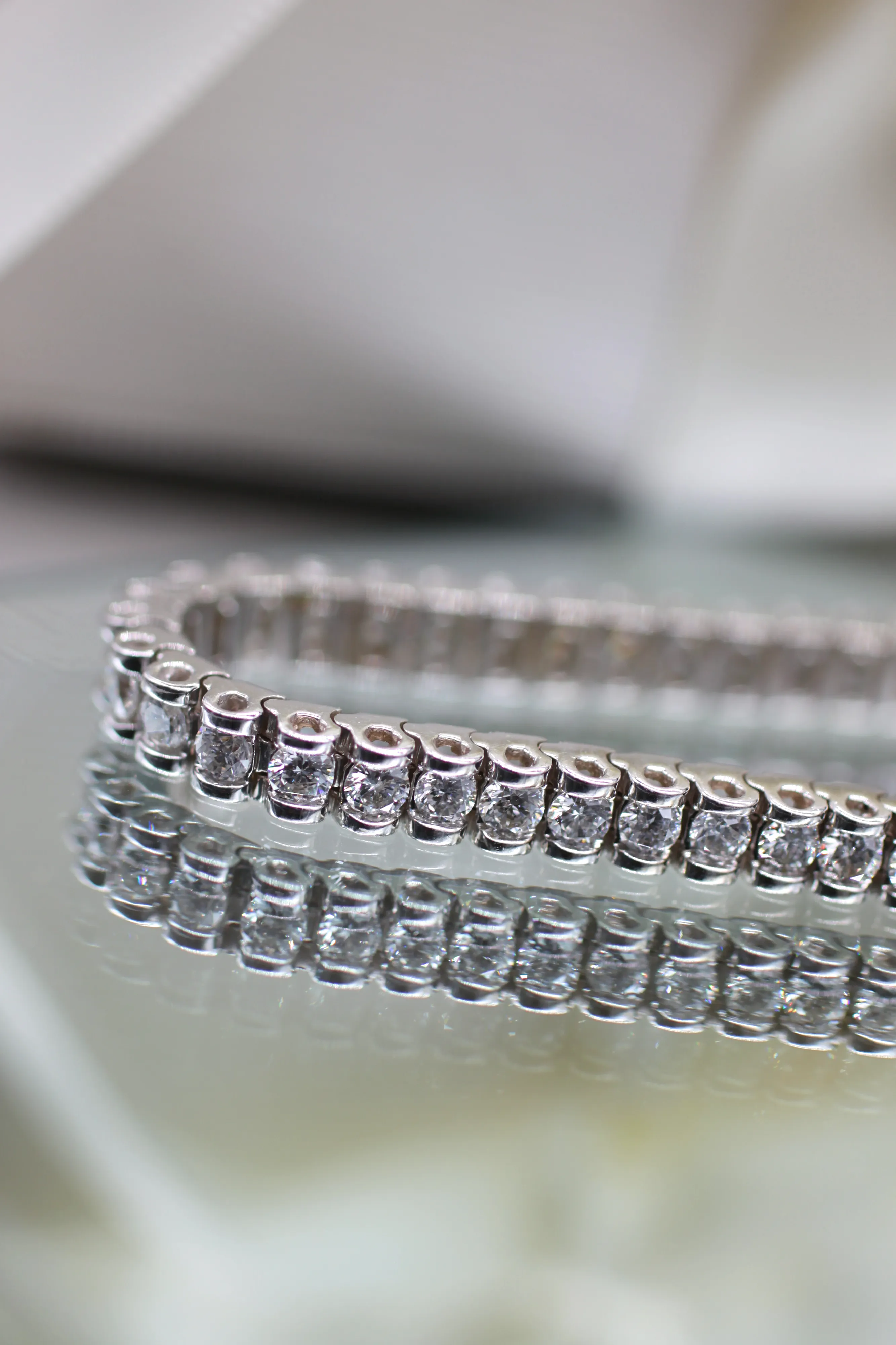 Diamond Line Tennis Bracelet (Natural AAAA Diamonds 6.37 ct)