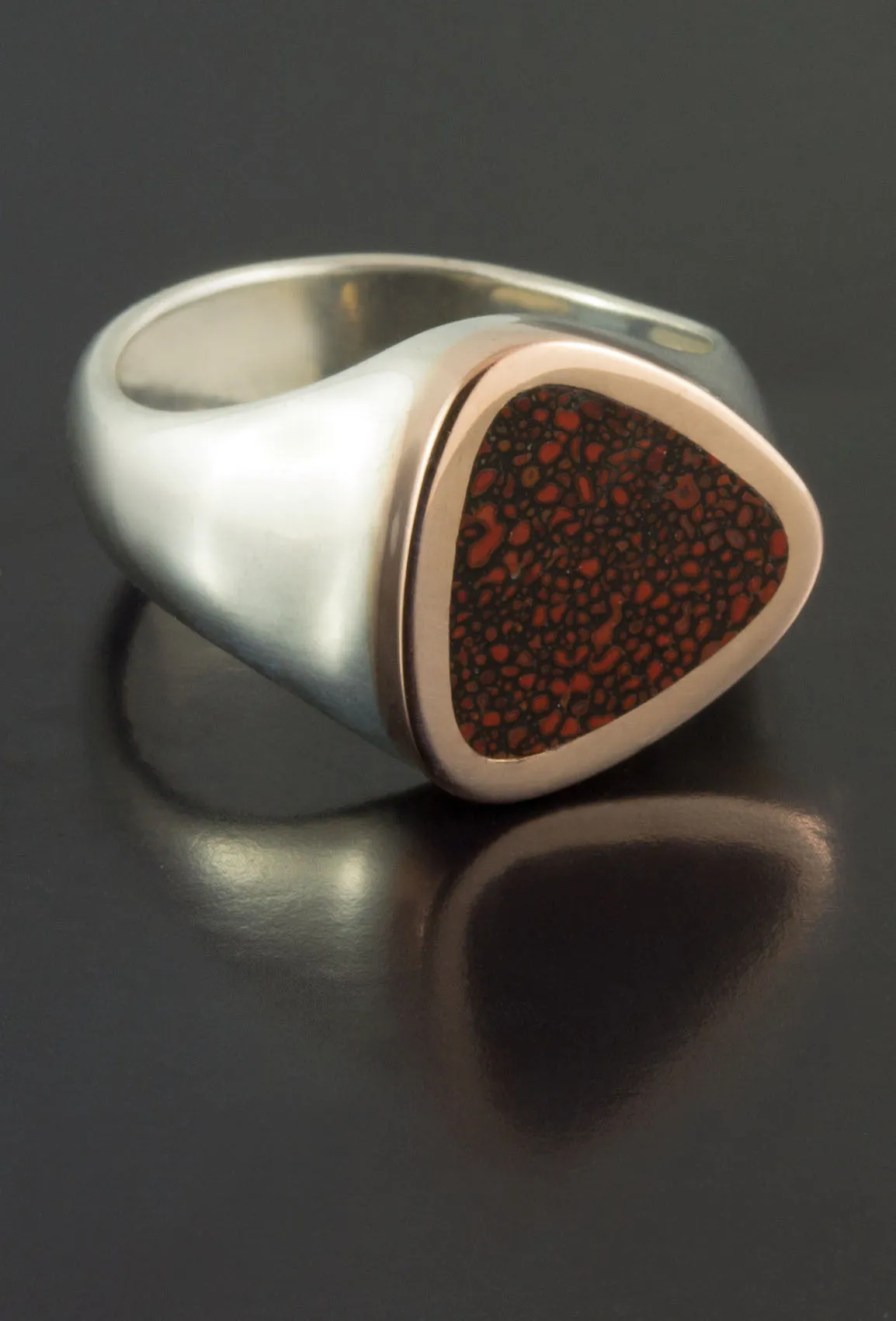Dinosaur Bone Ring in Rose Gold