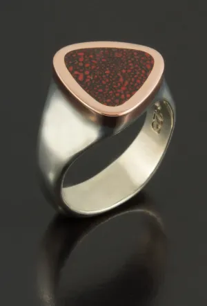 Dinosaur Bone Ring in Rose Gold