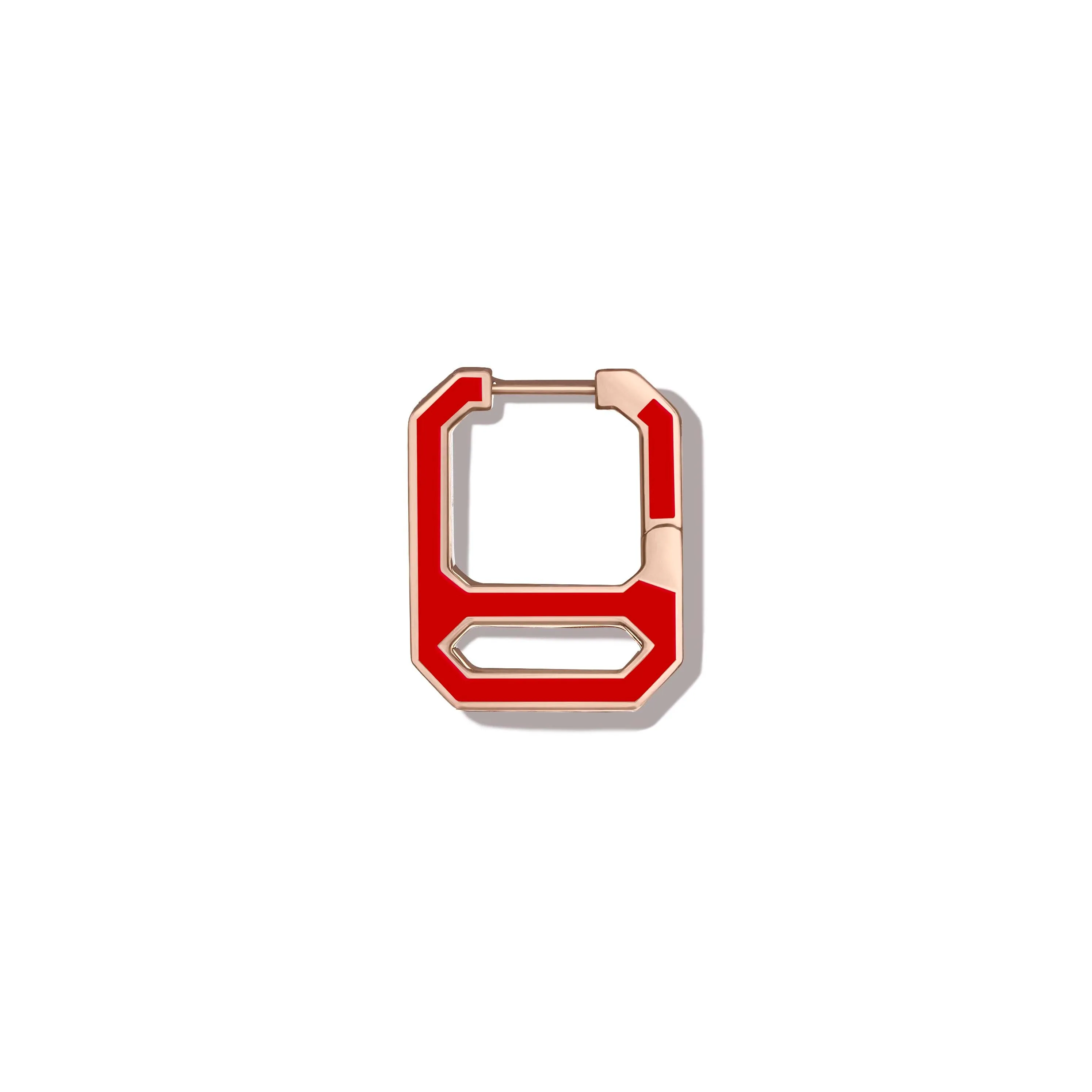 DNA Apple Candy Enamel Single Earring  in Rose Gold