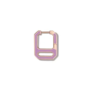 DNA Fair Orchid Enamel Single Earring  in Rose Gold