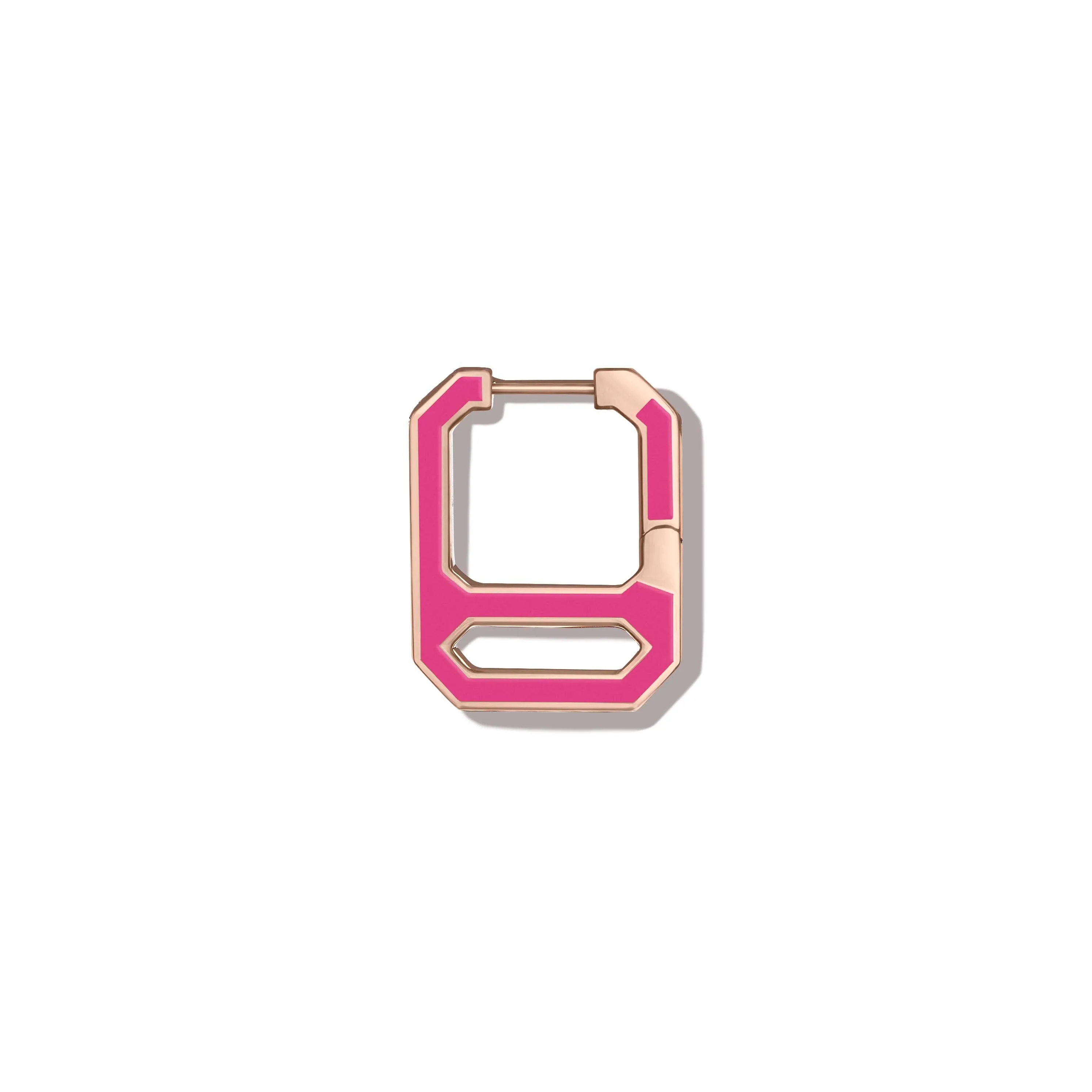 DNA Wild Orchid Enamel Single Earring  in Rose Gold