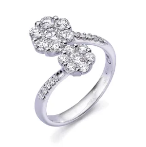 Double Flower Diamond Ring