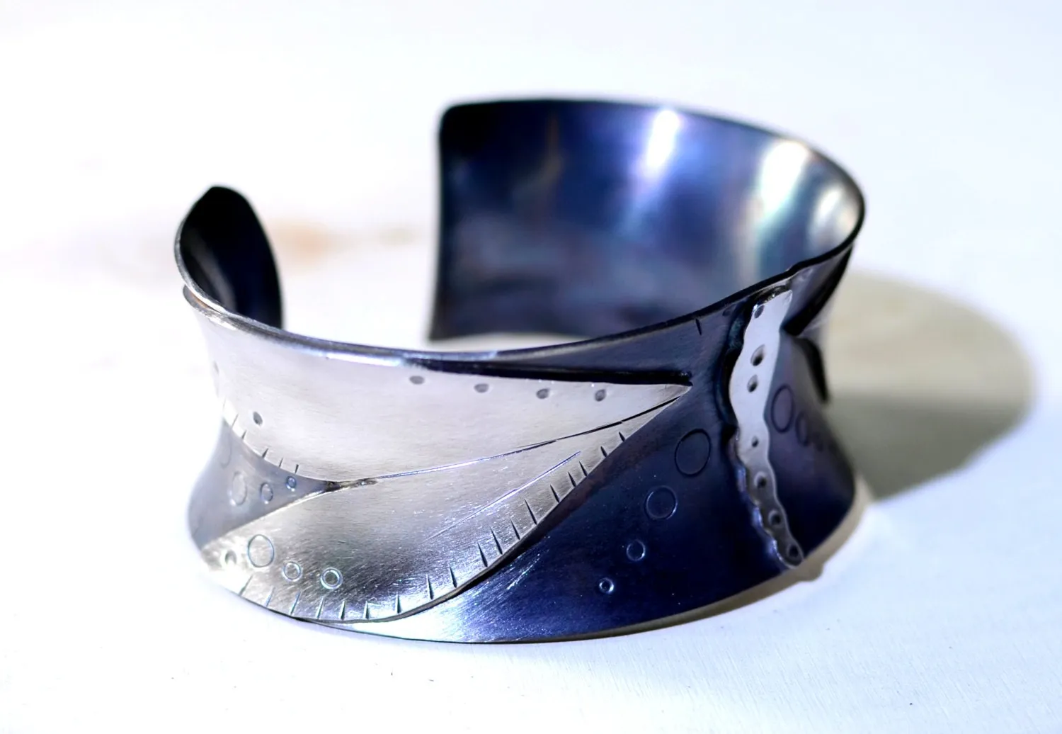 Dragonfly Sterling Silver Bracelet with Specially Formed Anticlastic Design