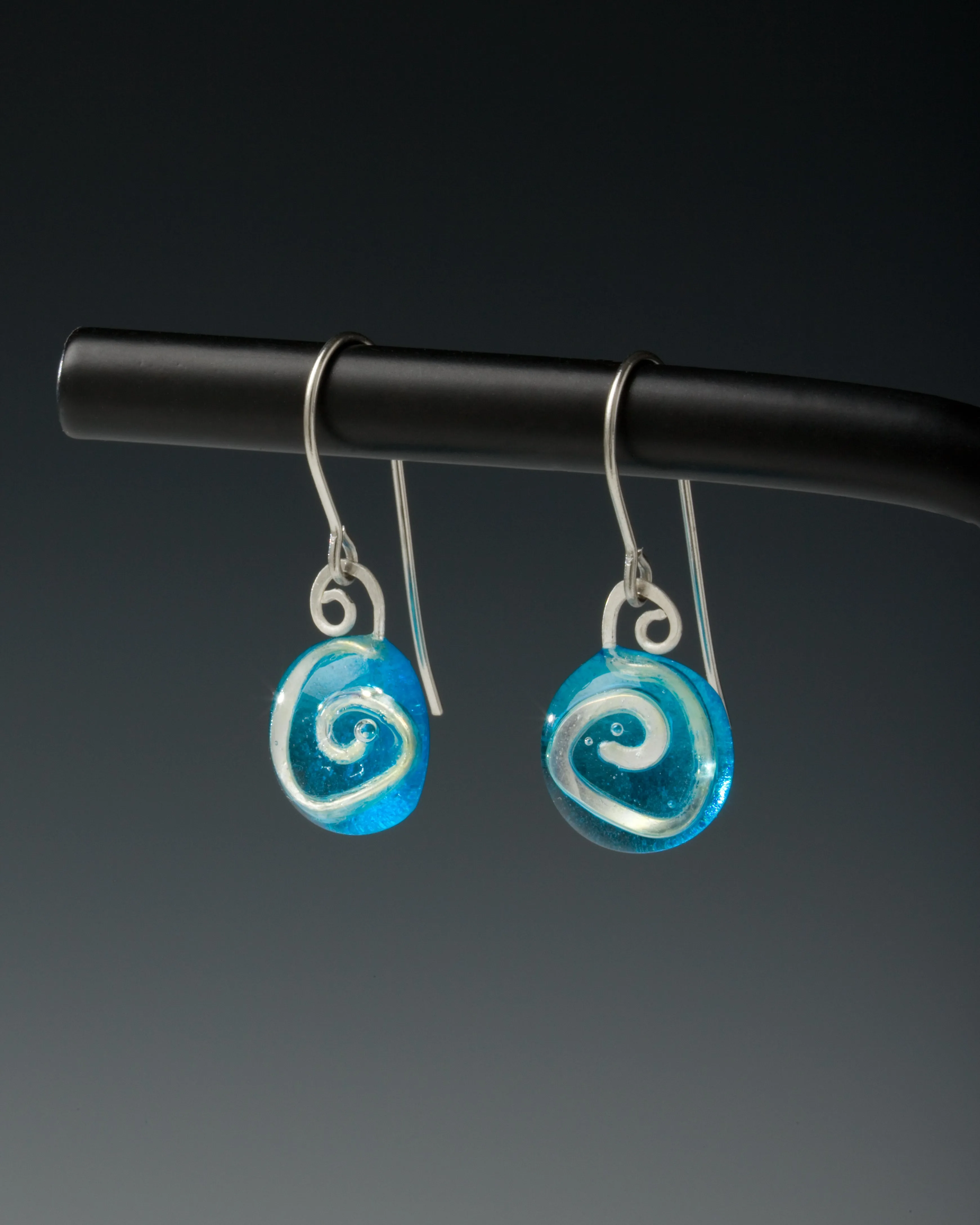 Earring Spiral Blue ©