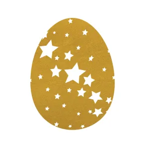 Easter Egg With Stars (Gold)