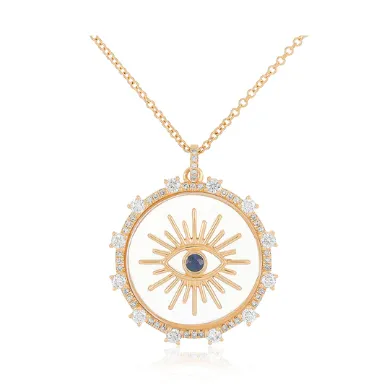 EF Collection Floating Evil Eye Necklace