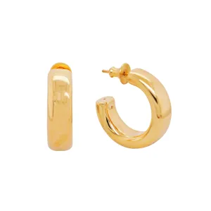 Elegance Gold Vermeil Small Chunky Hoops