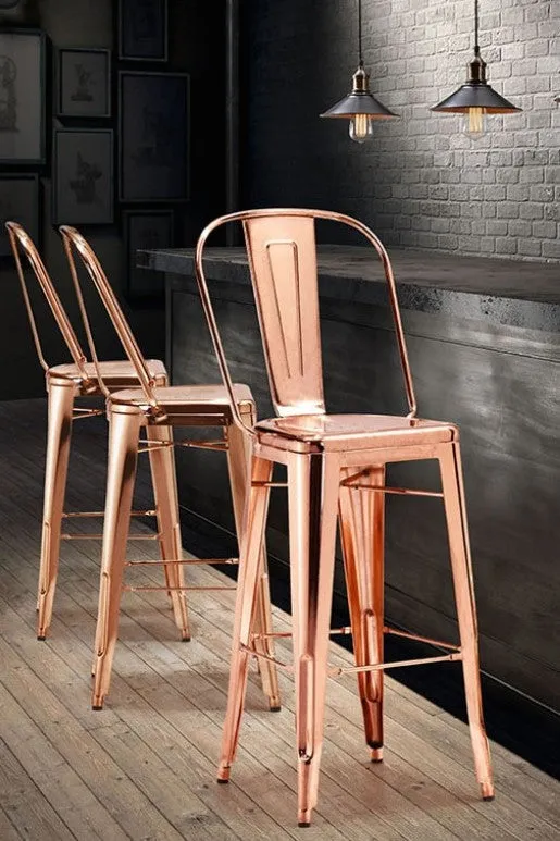 Elio Modern Gold Bar Stool