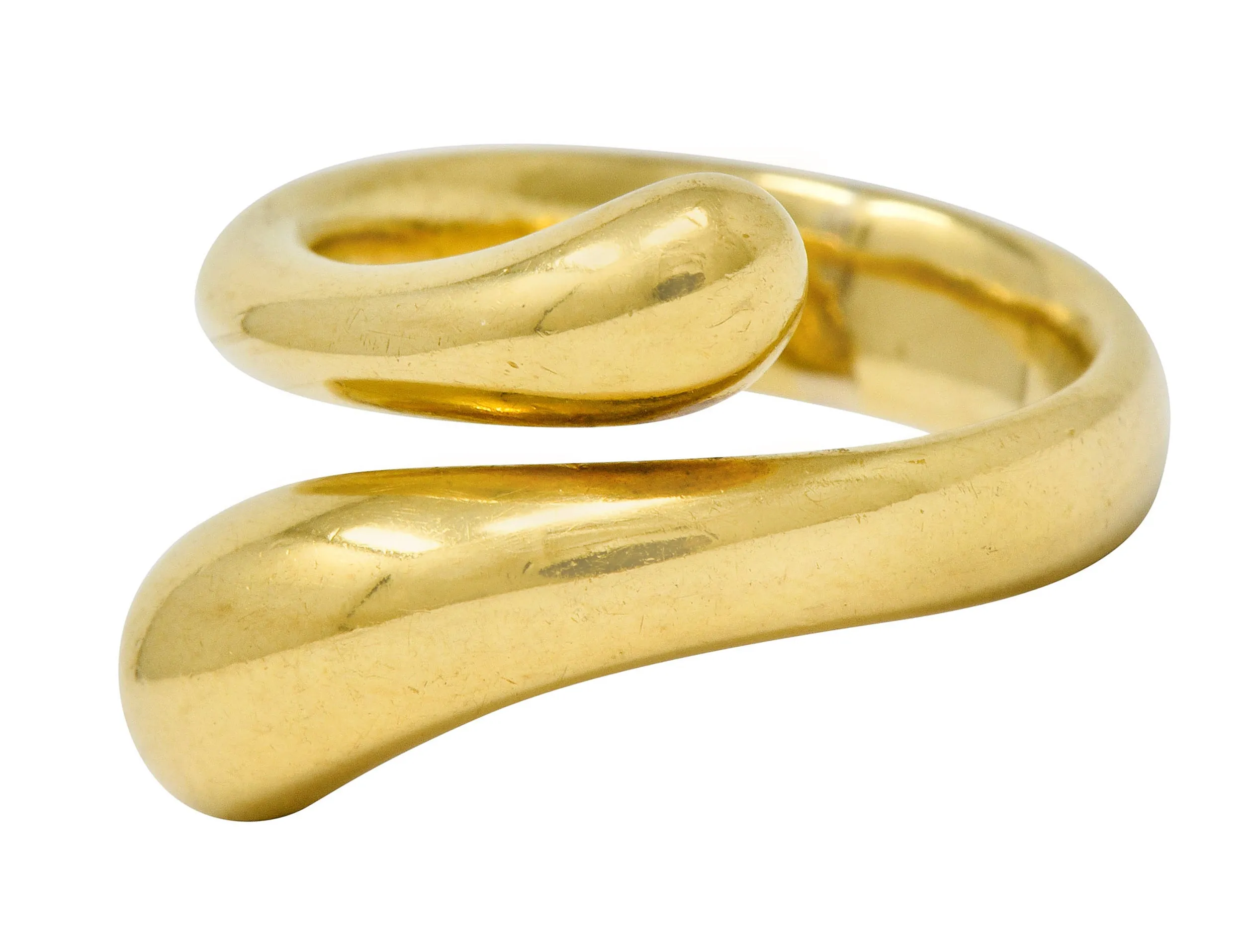 Elsa Peretti Tiffany & Co. Spain 18 Karat Gold Teardrop Bypass Ring