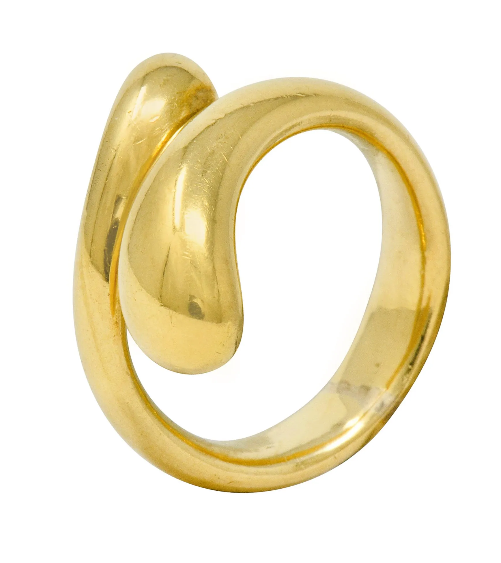 Elsa Peretti Tiffany & Co. Spain 18 Karat Gold Teardrop Bypass Ring