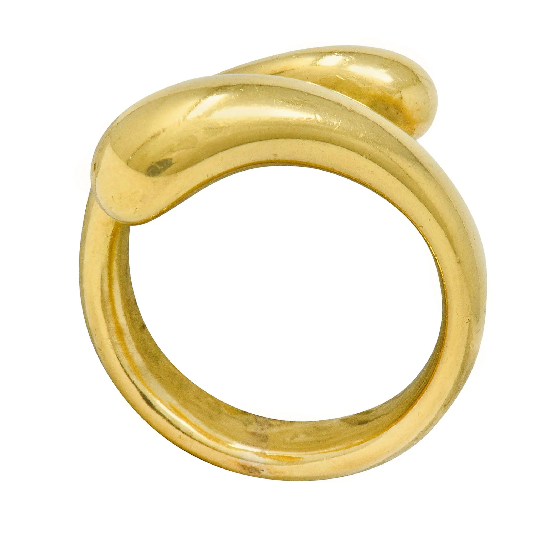 Elsa Peretti Tiffany & Co. Spain 18 Karat Gold Teardrop Bypass Ring