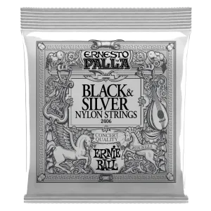 ERNIE BALL ERNESTO PALLA 2406 BLACK & SILVER NYLON CLASSICAL GUITAR STRINGS