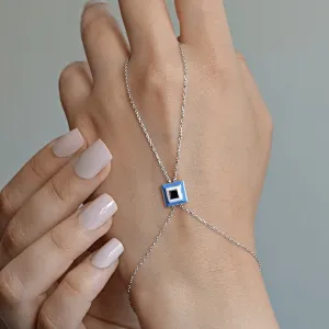 Evil Eye Finger Ring Slave Bracelet Boho Handchain