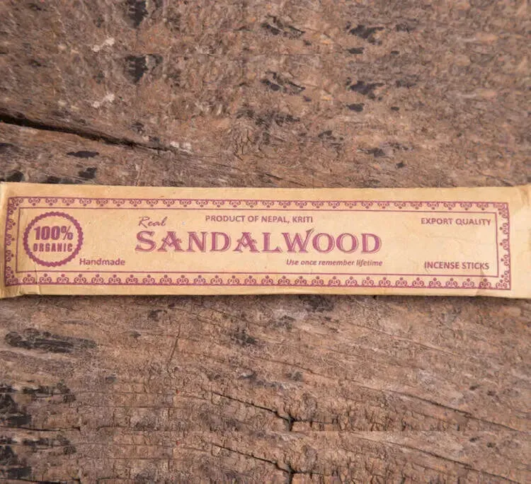 Experience Serenity: Pure Sandalwood Incense Sticks - 12 packets