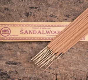 Experience Serenity: Pure Sandalwood Incense Sticks - 12 packets