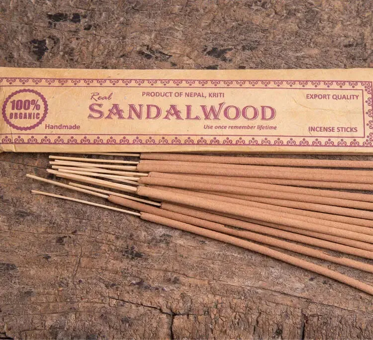 Experience Serenity: Pure Sandalwood Incense Sticks - 12 packets