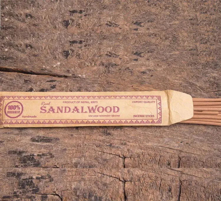 Experience Serenity: Pure Sandalwood Incense Sticks - 12 packets