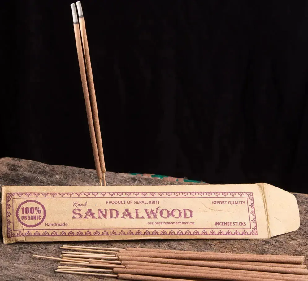 Experience Serenity: Pure Sandalwood Incense Sticks - 12 packets