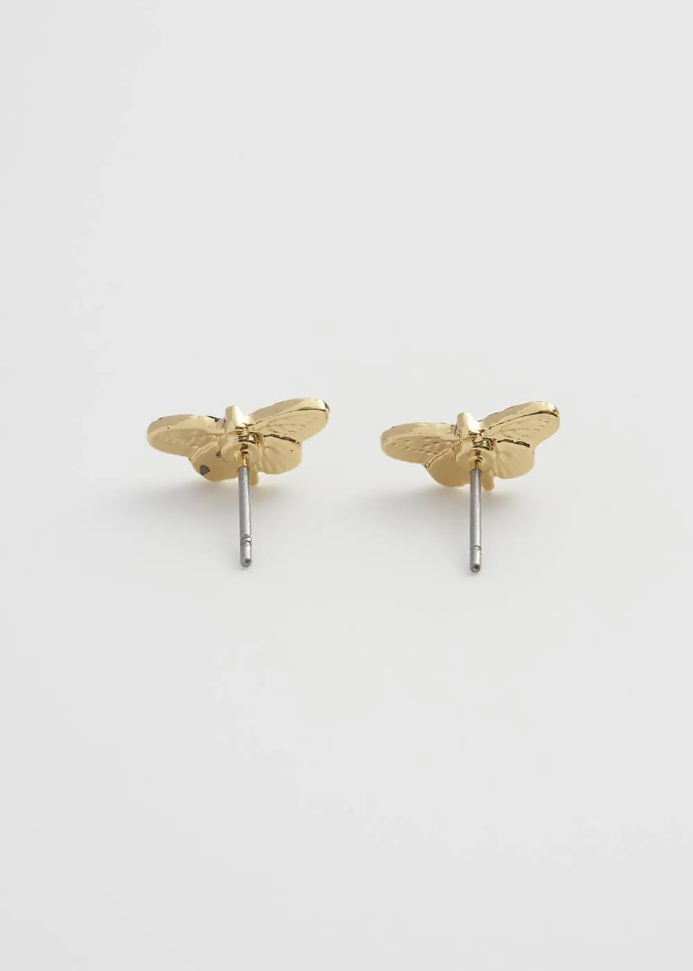 Fable England Deco Butterfly Stud Earrings Blue