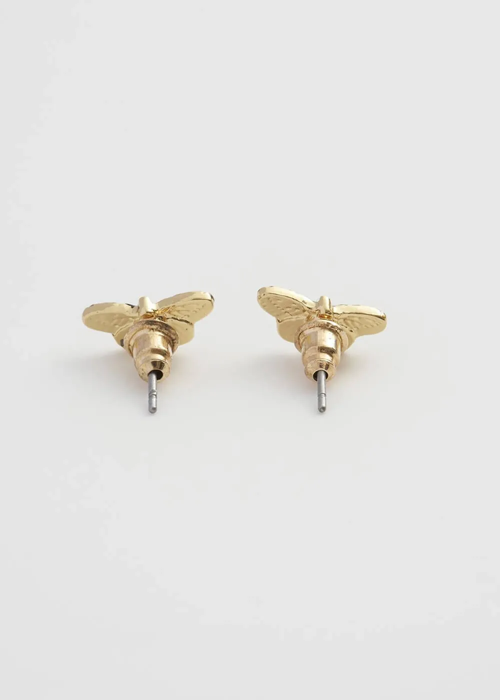 Fable England Deco Butterfly Stud Earrings Blue