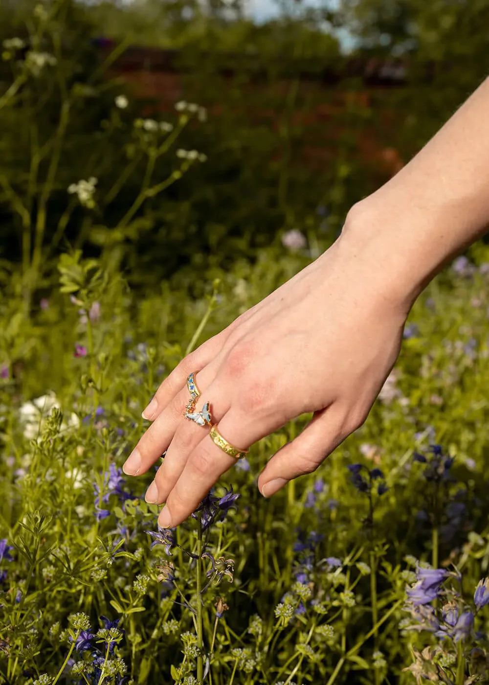 Fable England Forget Me Knot Ring Blue