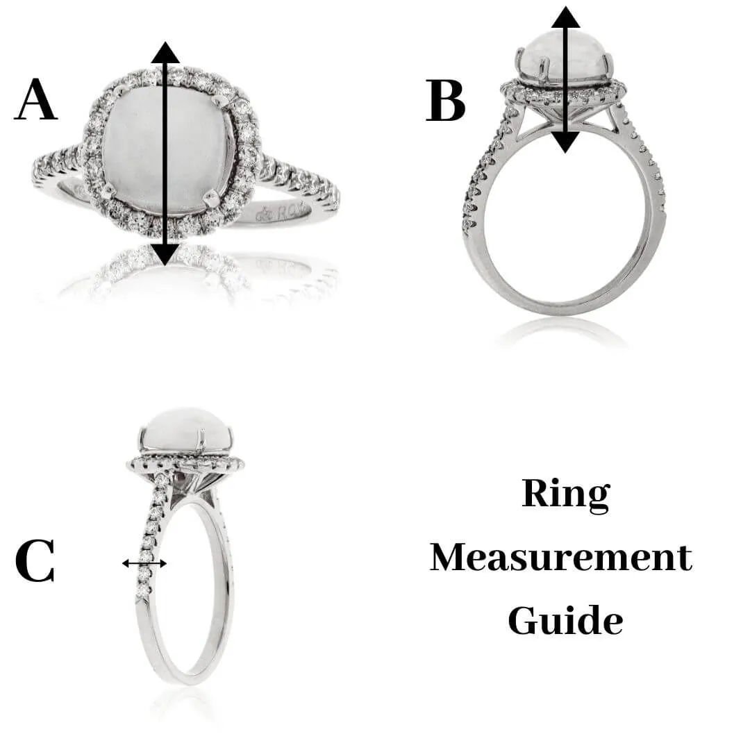 Fancy Cut Blue Topaz & Diamond Split Shank Ring