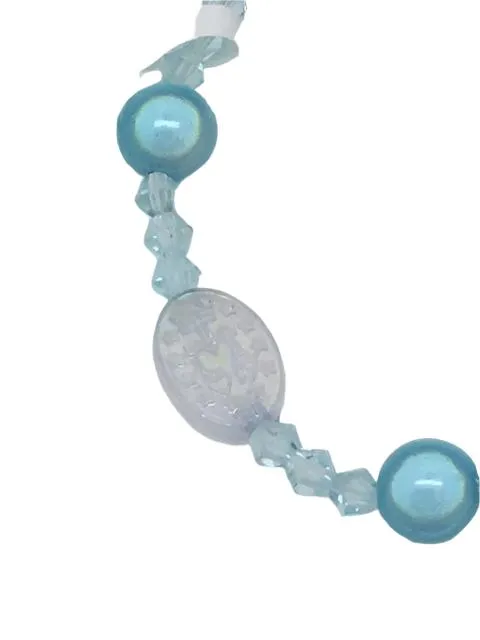 Fine Aqua Drops Children's Rosary  Bracelet