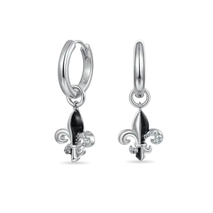 Fleur de lis Dangly Earrings - Pair