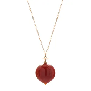 Gabriella Kiss 18k Carnelian Hickory Nut Necklace