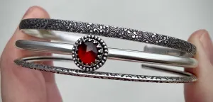 Garnet Stacker Cuff Set