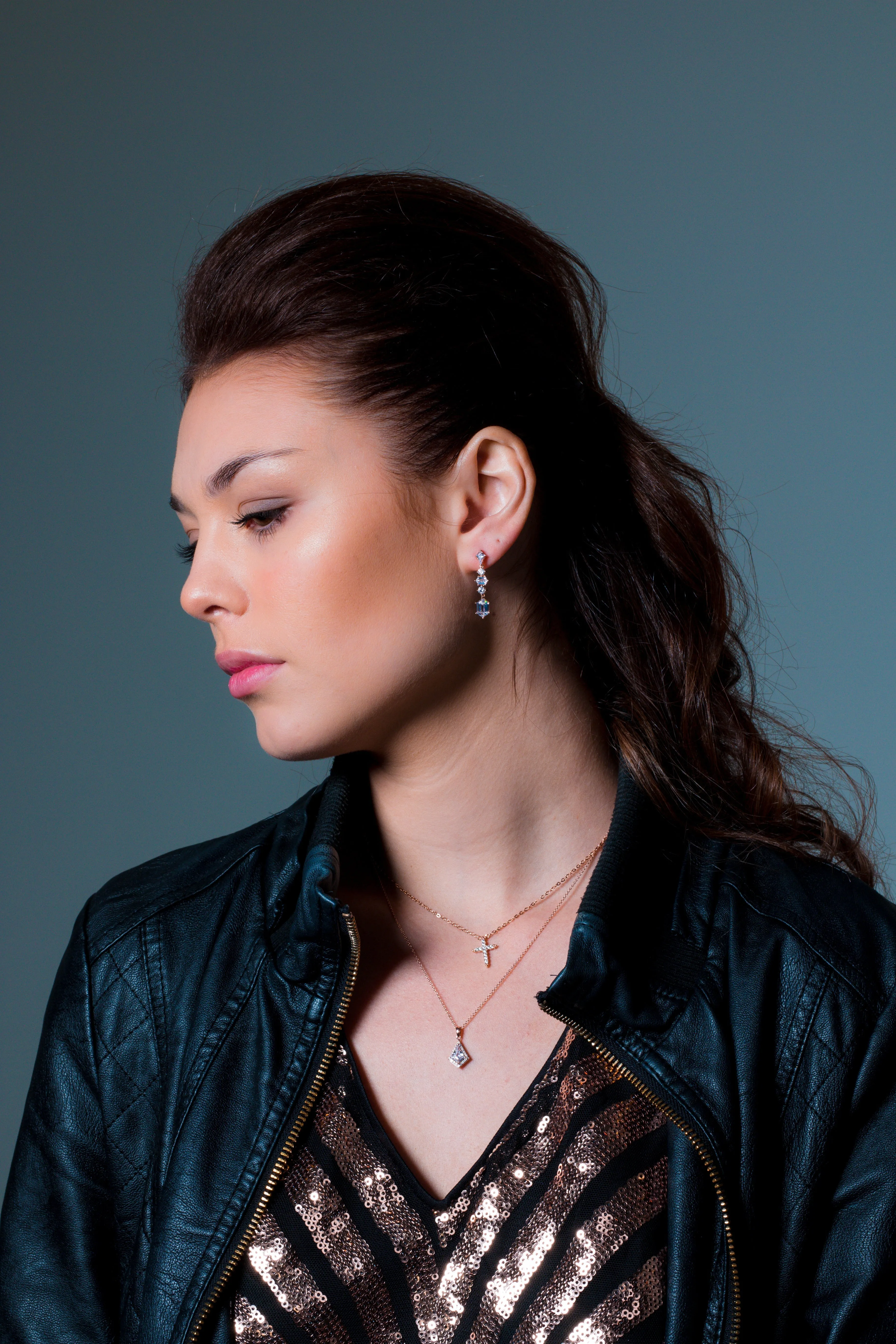 Georgini Rock Star Cross Rose Gold Pendant