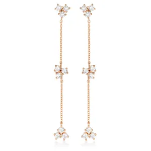 GEORGINI THE LAYERED EDIT TROIS EARRINGS ROSE GOLD