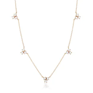 GEORGINI THE LAYERED EDIT TROIS NECKLACE ROSE GOLD