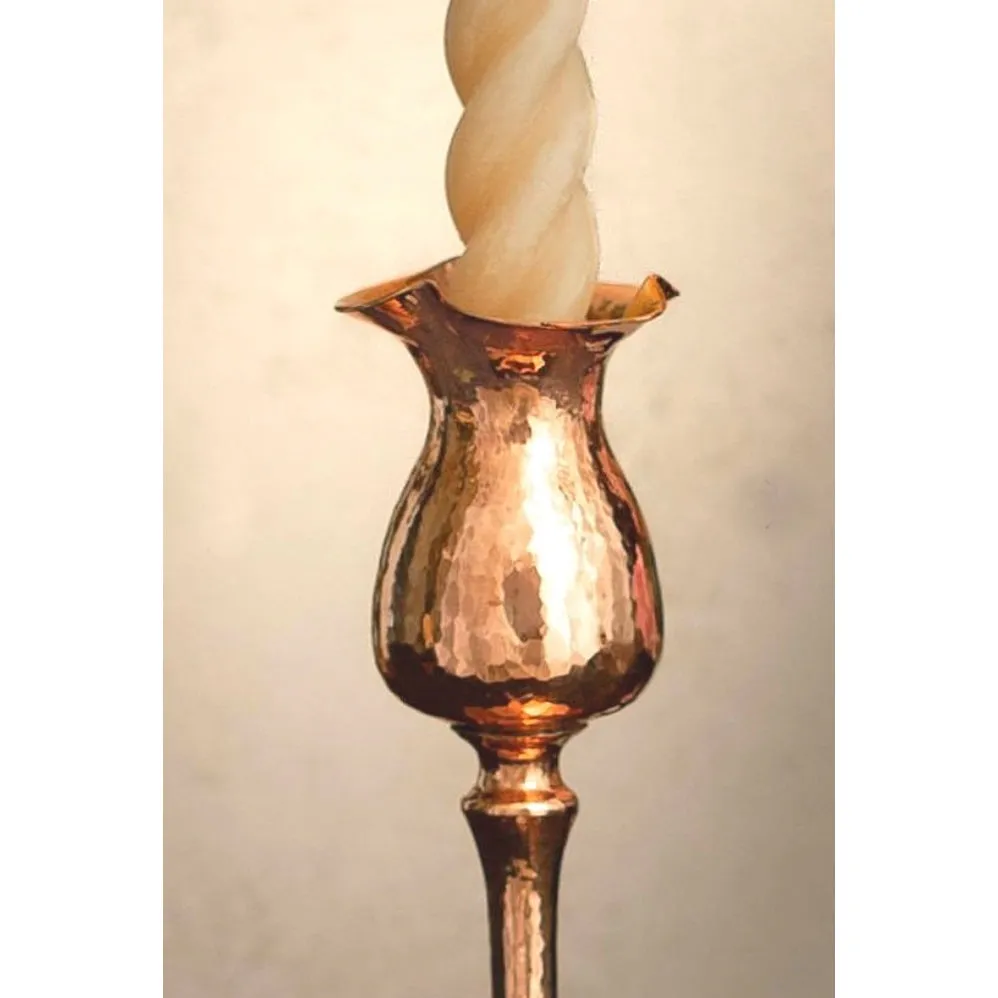 'Go Forth' Forged Candleholders ~ sold as a pair