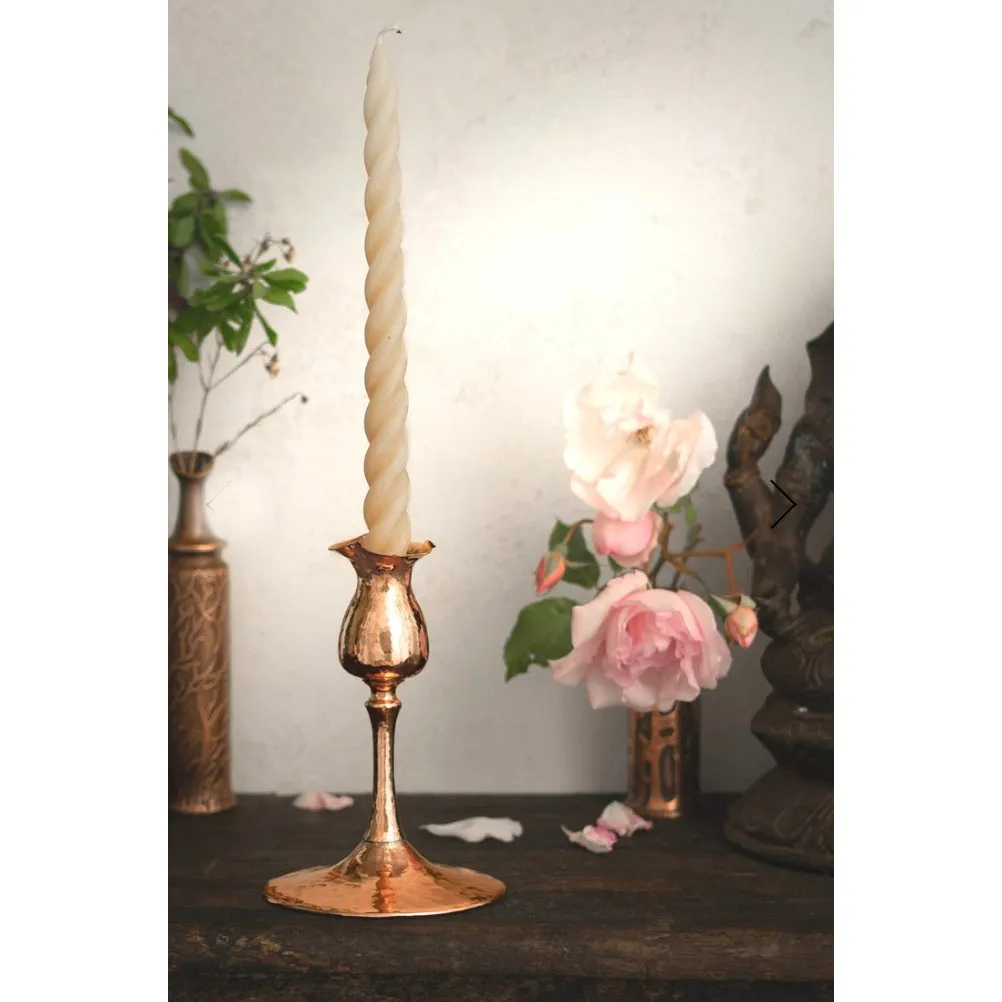 'Go Forth' Forged Candleholders ~ sold as a pair