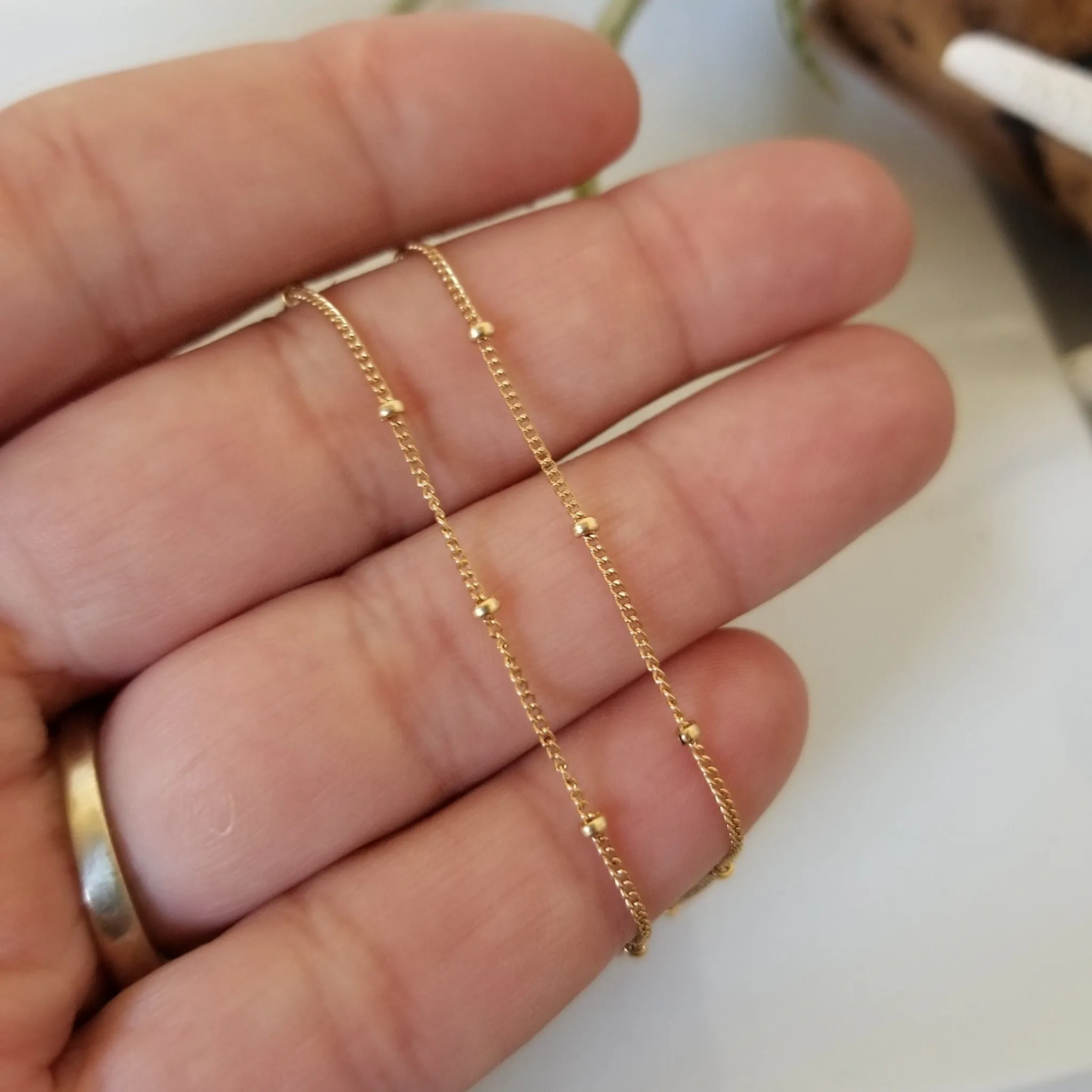Gold Chain Stacking Bracelet - Figaro, Satellite, or Sequin