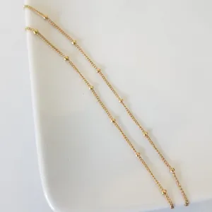 Gold Chain Stacking Bracelet - Figaro, Satellite, or Sequin