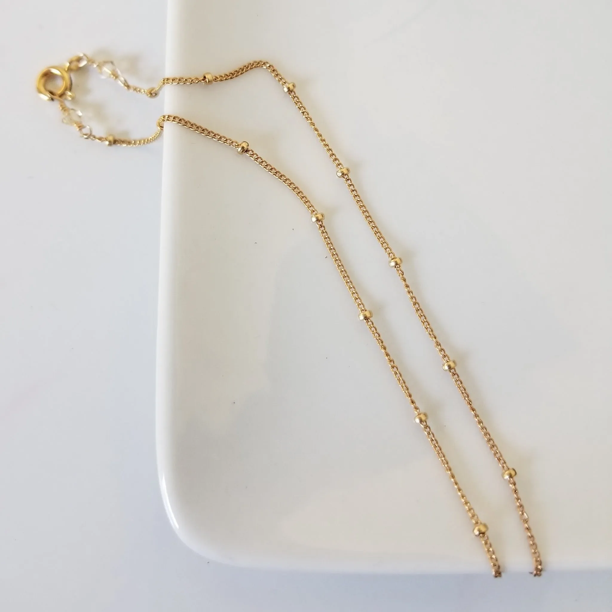 Gold Chain Stacking Bracelet - Figaro, Satellite, or Sequin